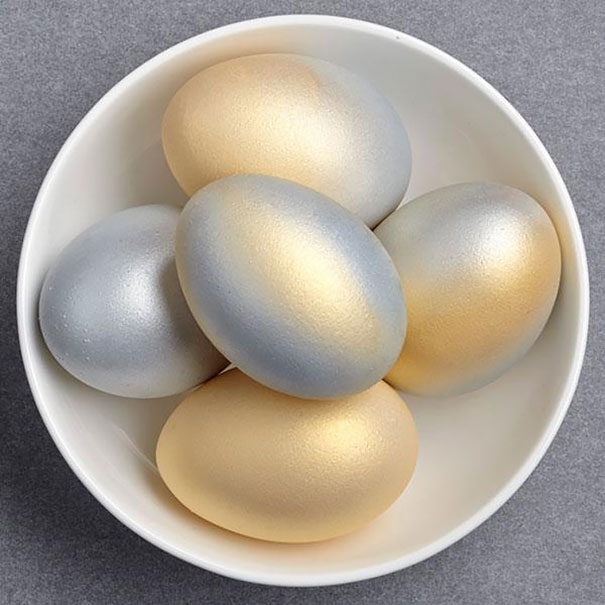 Metallic Easter Eggs.