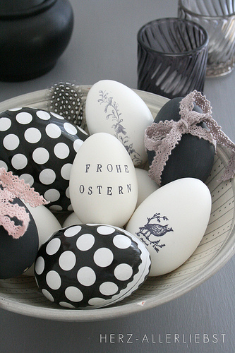 Stamped Easter Eggs