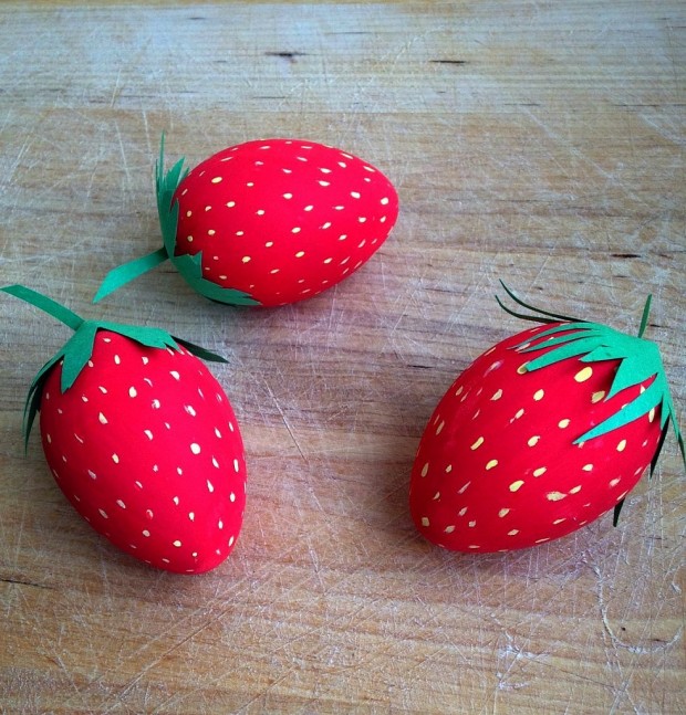 Stawberry Easter Eggs.