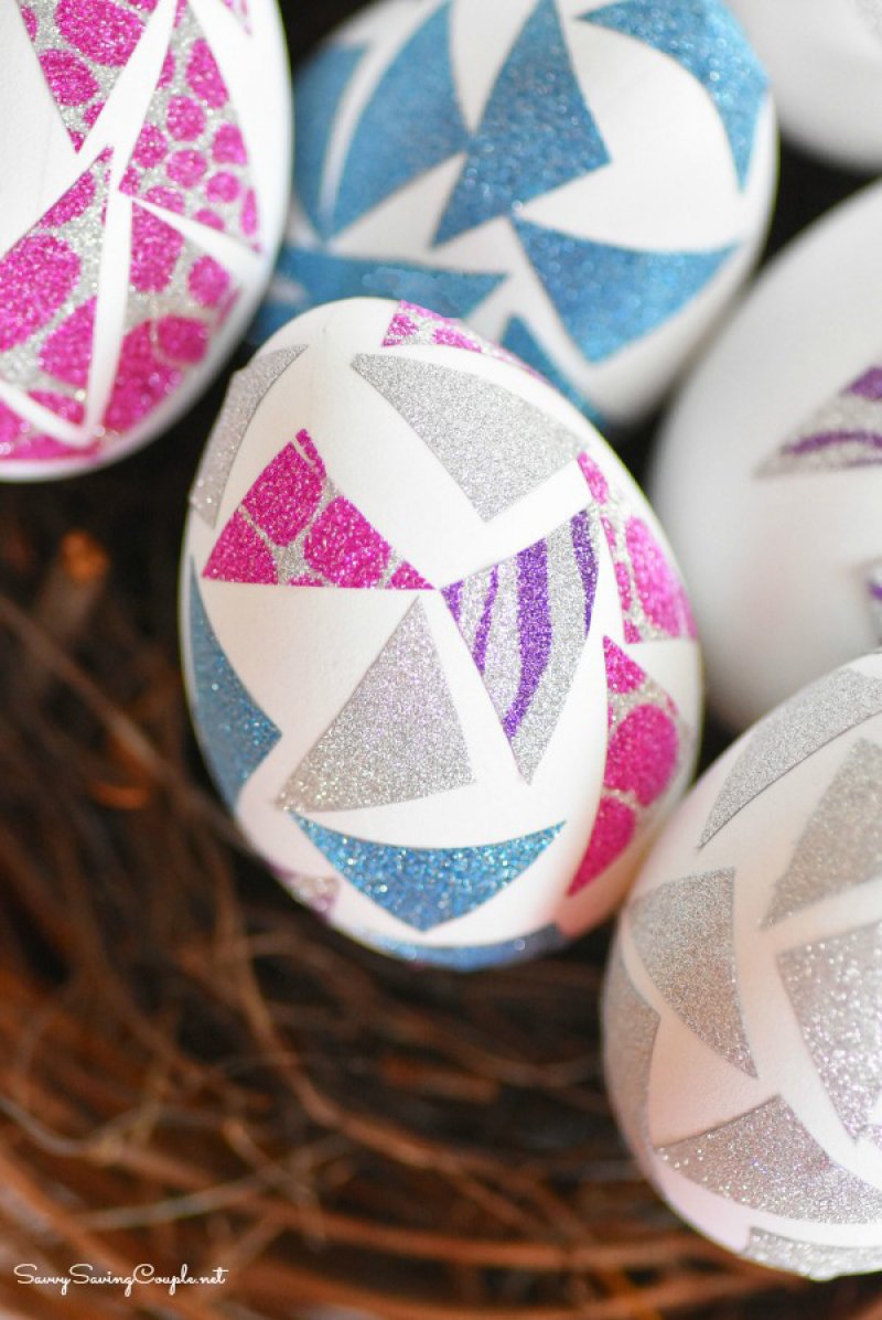 Washi tape eggs from Savvy Saving Couple