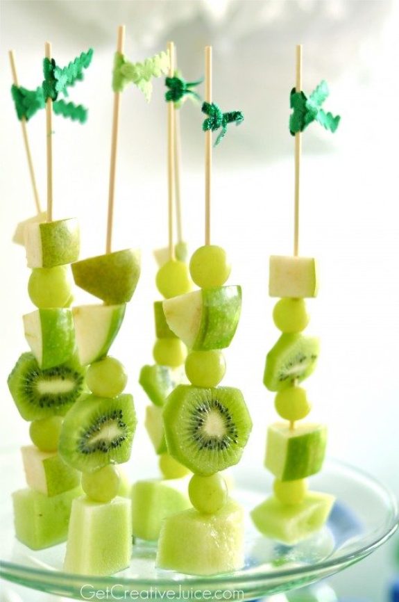 Green Fruit Skewers at Get Creative Juice