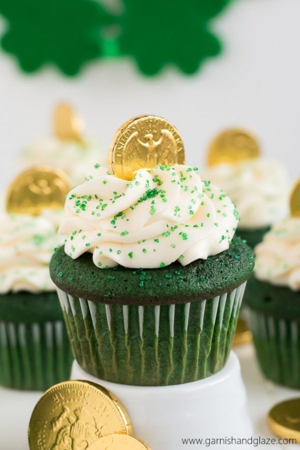 Green Velvet St. Patrick’s Day Cupcakes at Garnish and Glaze