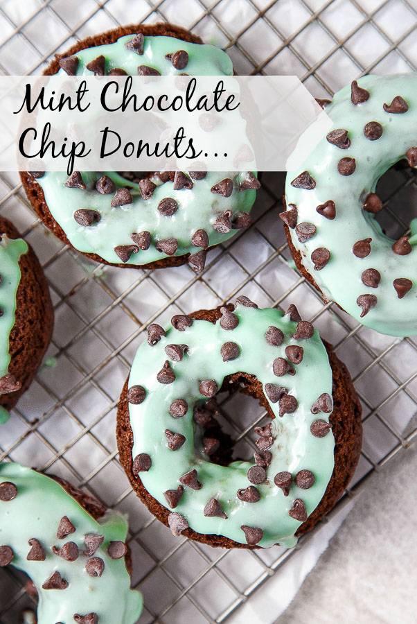 Mint Chocolate Chip Donuts from Dessert For Two