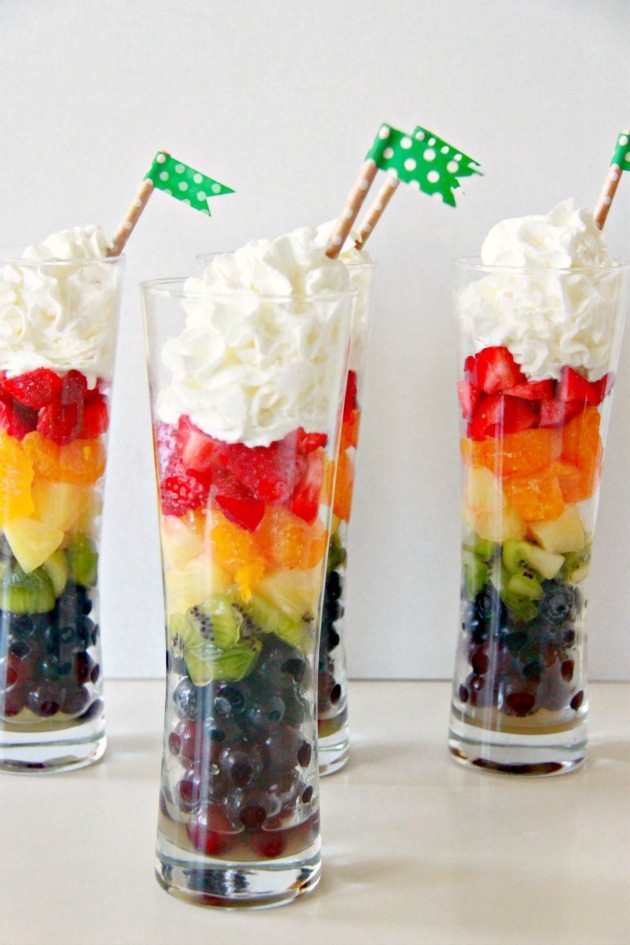 Rainbow Fruit Salad Parfaits