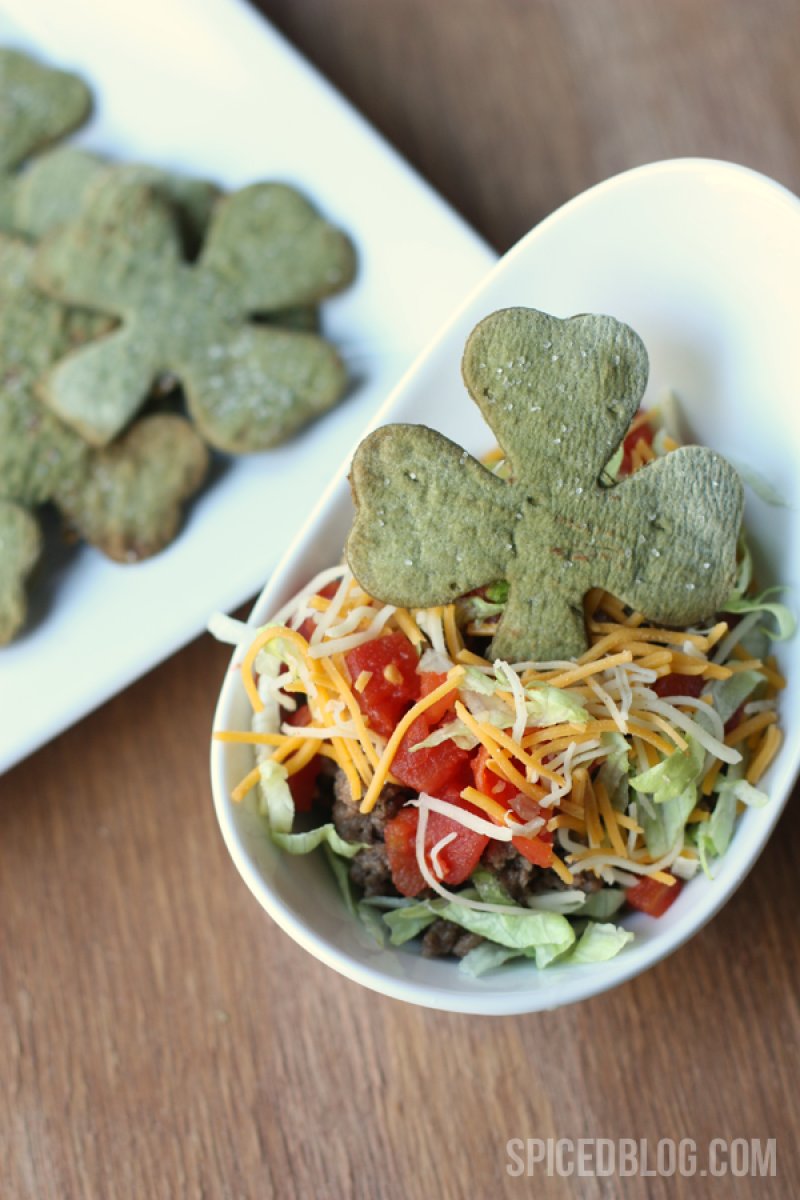 St. Patrick's Day Shamrock Tortilla Chips at Spiced