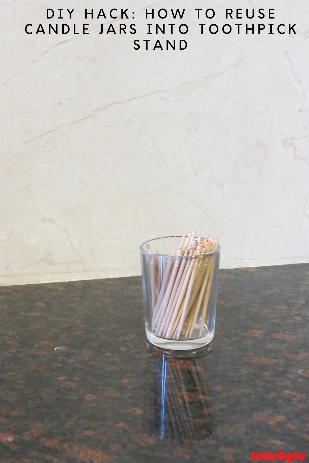 DIY Hack: How to Reuse Candle Jars Into Toothpick Stand