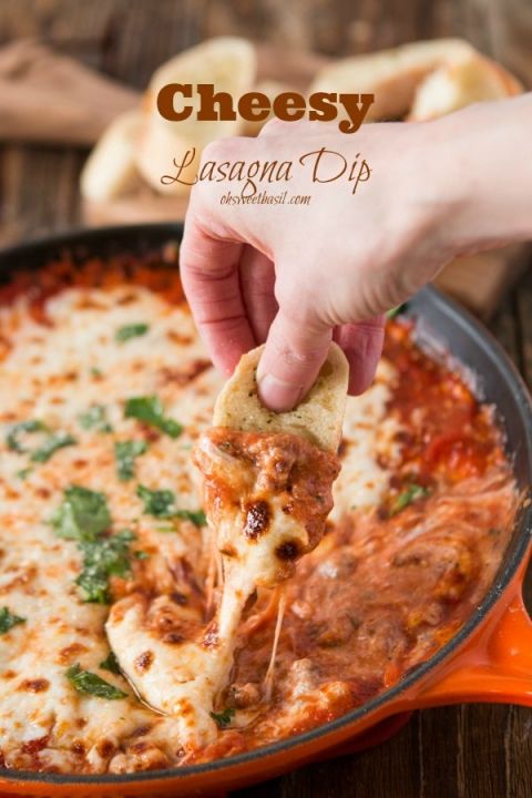 Cheesy Lasagna Dip By Oh Sweet Basil