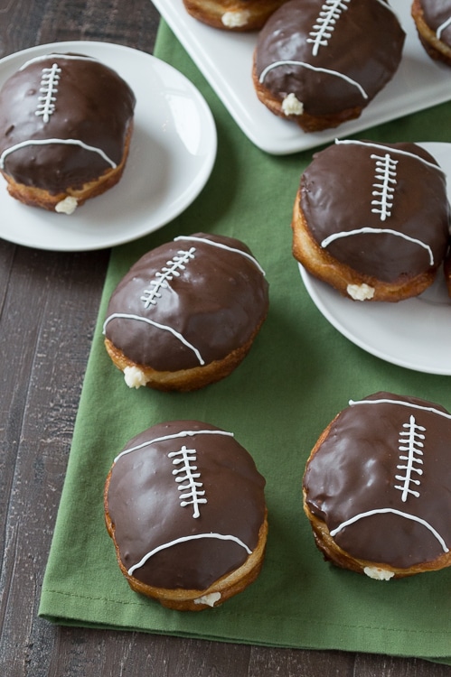 Cream Filled Chocolate Football Donuts By The First Year Blog