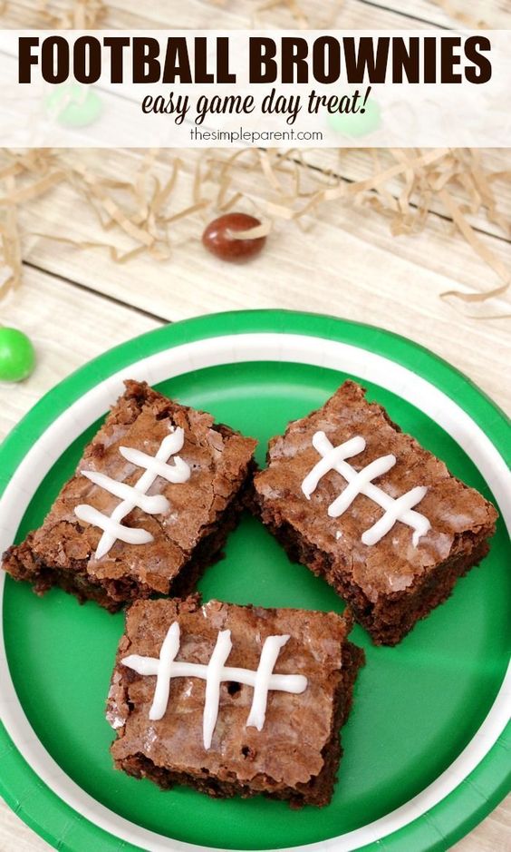 Easy Football Brownies By The Simple Parent