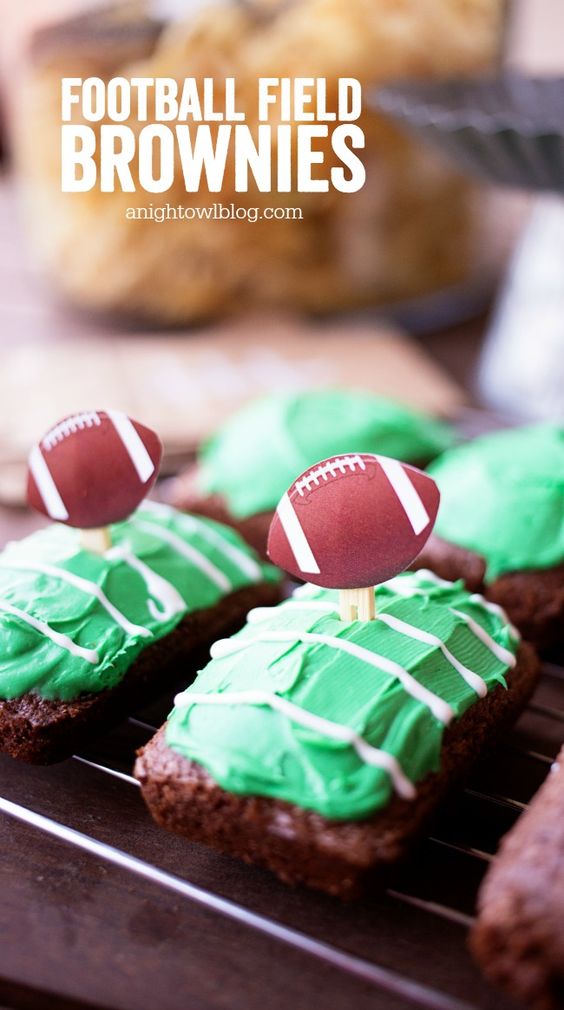 Football Field Brownies By A Night Owl Blog