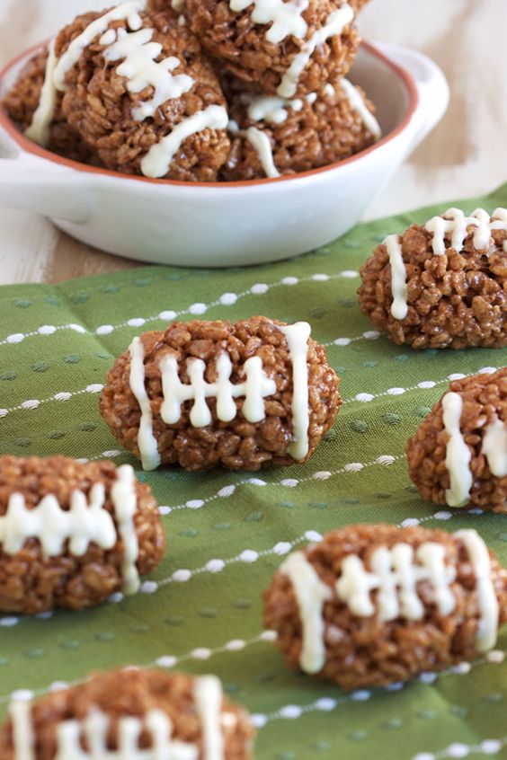 Rice Krispie Treat Footballs By The Suburban Soapbox